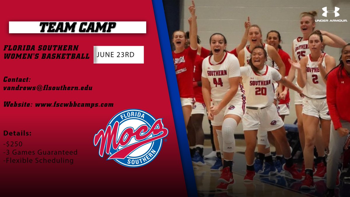 🚨UPDATE🚨 Team camp is June 23rd!! If you have any questions please contact @CoachVee23 or email vandrews@flsouthern.edu fscwbbcamps.com/content/team-c…