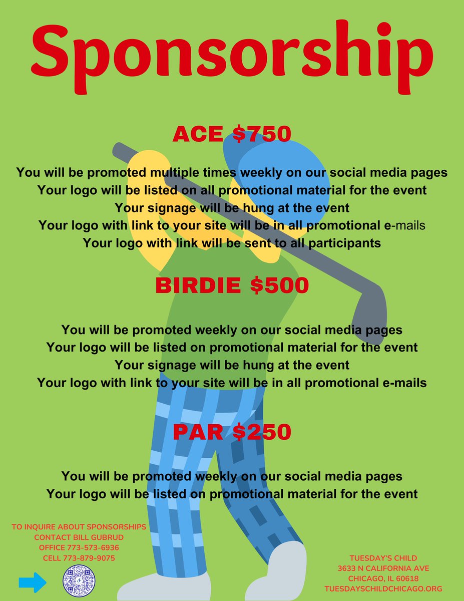 Tuesday's Child Family Fun Day will be on Saturday, July 20th. Listed is sponsorship information We are raising money for our children's 501c3 nonprofit.
Tickets will be on sale soon!
tuesdayschildchicago.org
 #tuesdayschild #child #parent #preschool #summercamp @LakeviewEast