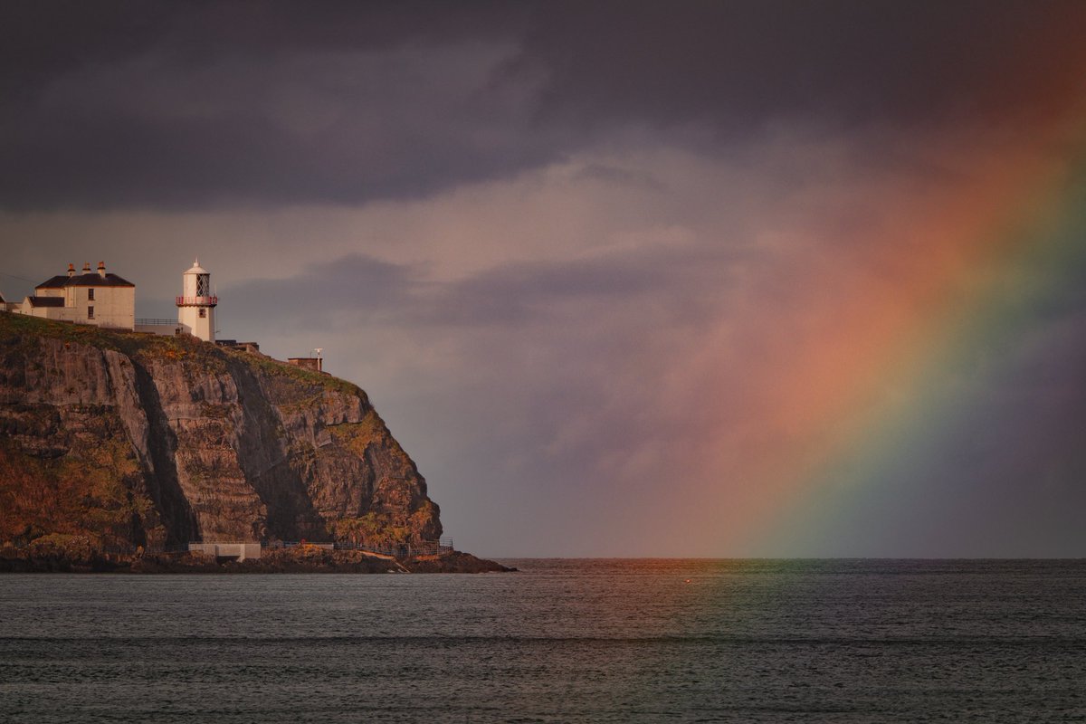 Some things are worth standing in the rain for. Tonight at Whitehead looking towards Blackhead lighthouse. @barrabest @WeatherCee @angie_weather @bbcniweather @geoff_maskell