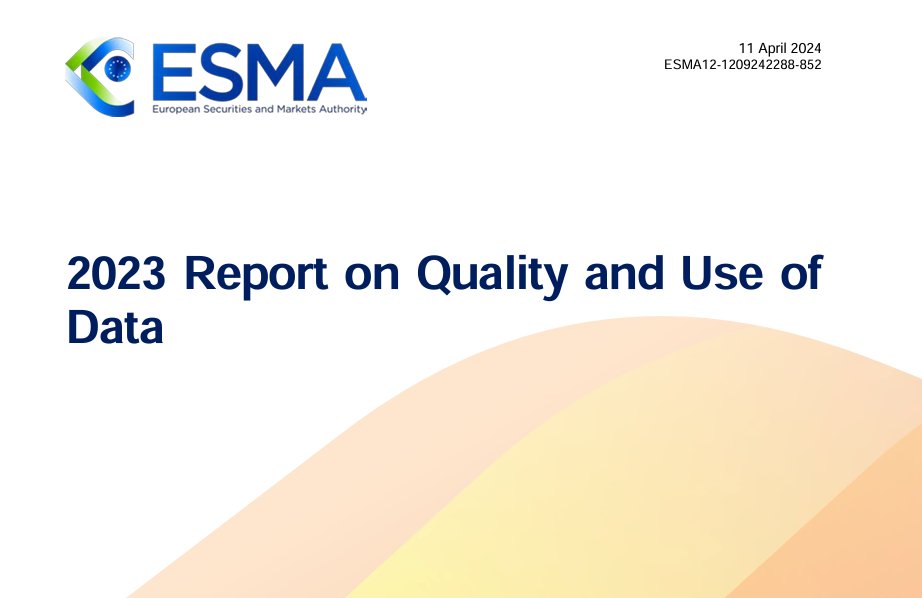 Financialnewswk's tweet image. New report sheds light on quality and use of regulatory data across EU esma.europa.eu/press-news/esm… #uncategorized #regulatorydata #ESMA #ESMAdata