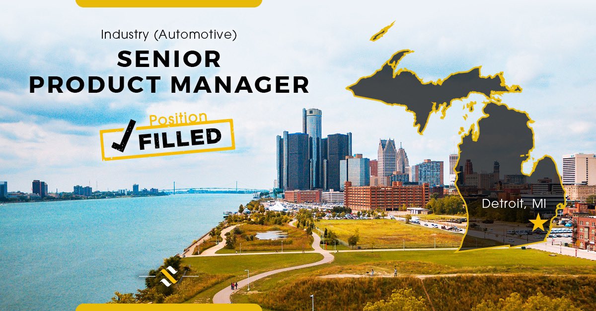 We are excited to announce a new job placement for Senior Product Manager in the Automotive Industry. Excited for all parties involved! #ProductManager #Automotiveindustry #DetroitMI