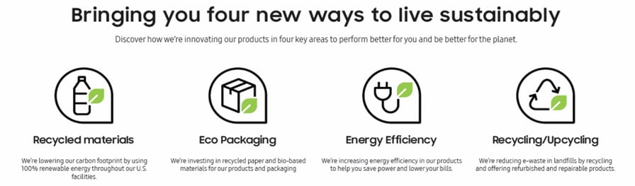 Samsung’s products are designed with eco-conscious in mind! #EverydaySustainability #Samsung @SamsungSA