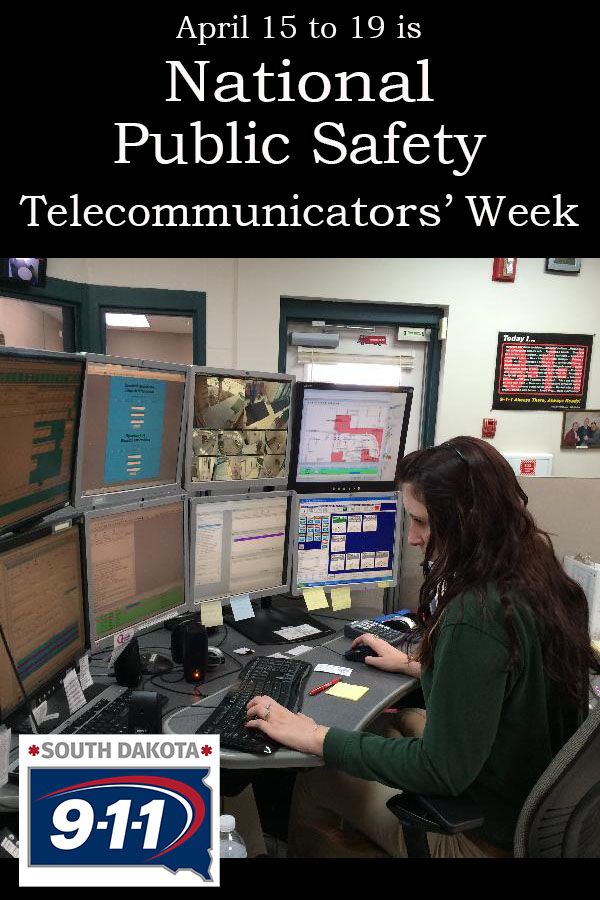 It's Natl. Public Safety Telecommunicators Week and a chance to recognize over 400 public safety telecommunicators working in emergency communications centers across the state for the lifesaving work they provide every year. #KeepSDsafe #PublicSafetyTelecommunicatorsWeek