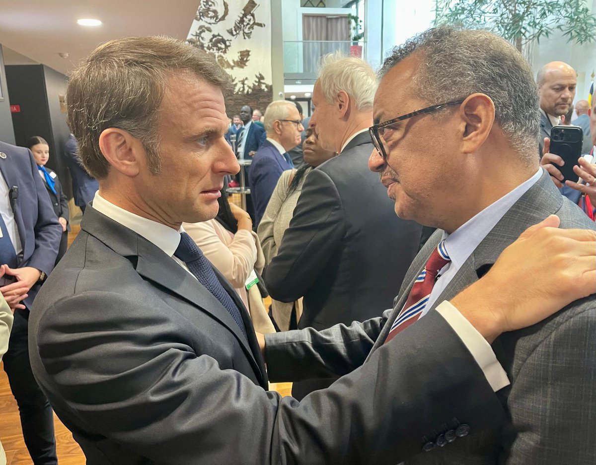 Tedros Adhanom Ghebreyesus (@drtedros) on Twitter photo Merci beacoup President <a href="/EmmanuelMacron/">Emmanuel Macron</a> for ensuring the humanitarian crisis in #Sudan is not forgotten by hosting the #SudanConference and securing urgently needed support for the people of the war-ravaged nation.
Such leadership, and commitment, is needed by all countries and Merci beacoup President <a href="/EmmanuelMacron/">Emmanuel Macron</a> for ensuring the humanitarian crisis in #Sudan is not forgotten by hosting the #SudanConference and securing urgently needed support for the people of the war-ravaged nation.
Such leadership, and commitment, is needed by all countries and
