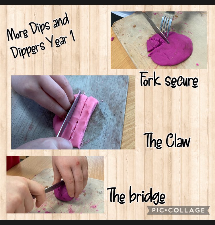 Today in D.T we practised 3 techniques to help us use a knife safely in preparation for making a new dip. 
#designtechnology #apiyear1 #foodpreparation