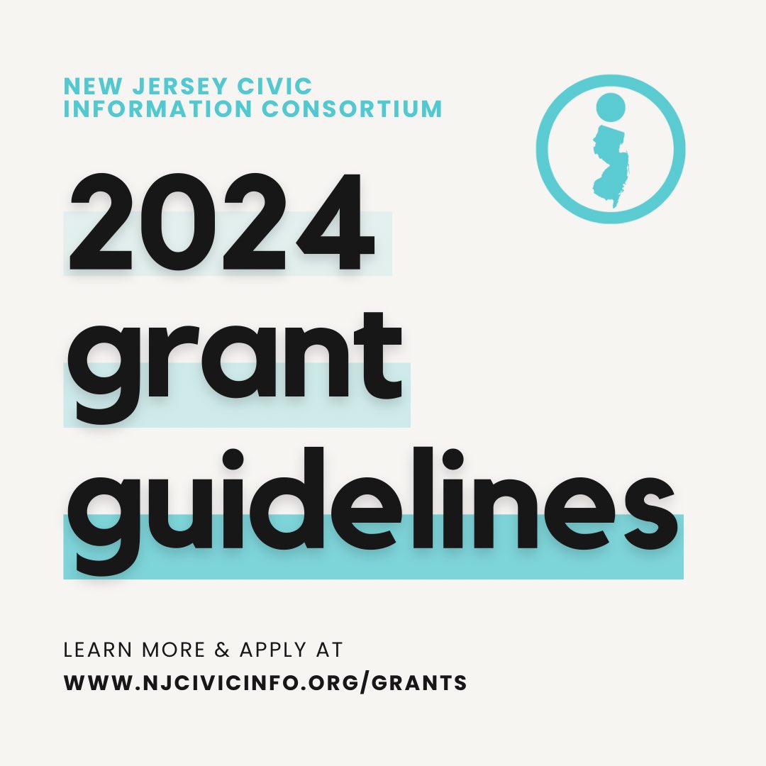 🚨🗞️ The Consortium has shifted to a new, rolling letter of interest (LOI) process for new grants and is now accepting submissions for its 2024 grants cycle. 🔗 LEARN MORE + APPLY: njcivicinfo.org/grants