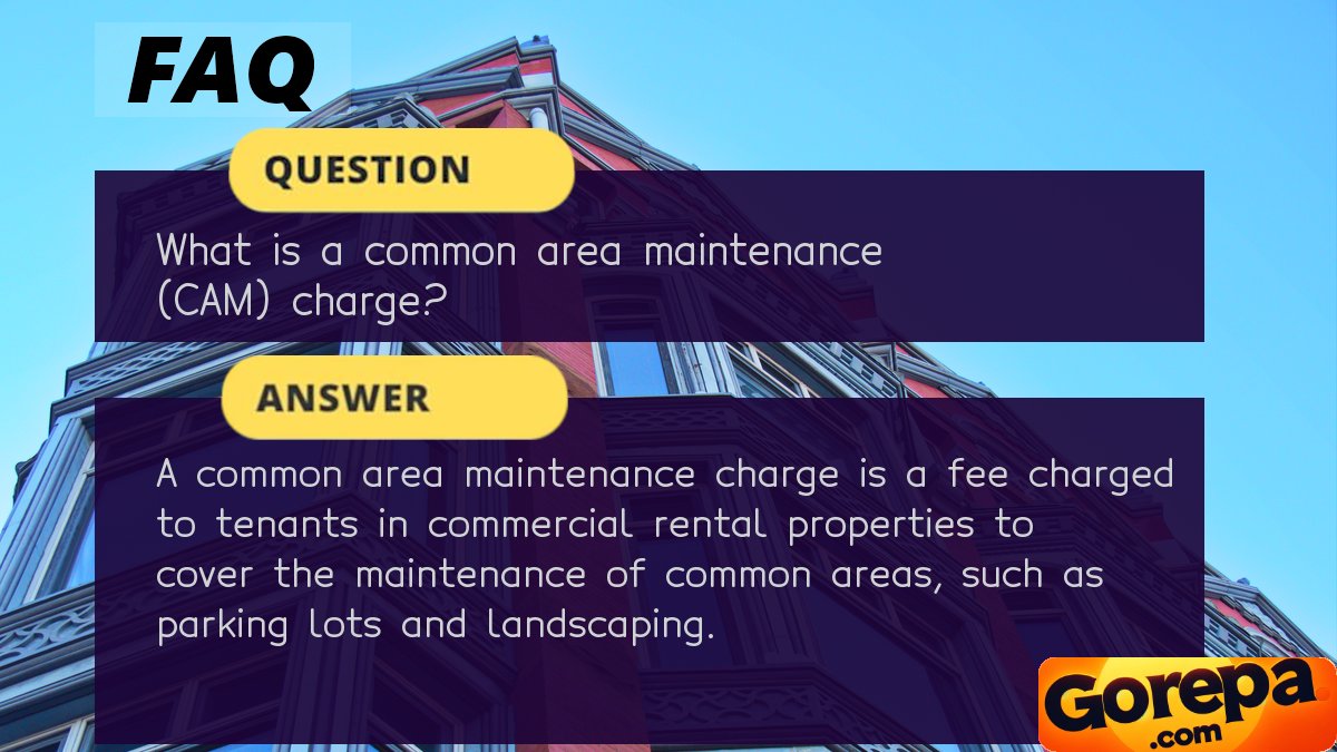 A common area maintenance charge is a fee charged to tenants in commercial rental properties to cover the maintenance of common areas,...

gorepa.com

#RentalProperties #RealEstateGoals #miamirealestate #RealEstateInvestor #financialindependence #InvestmentRealEstate