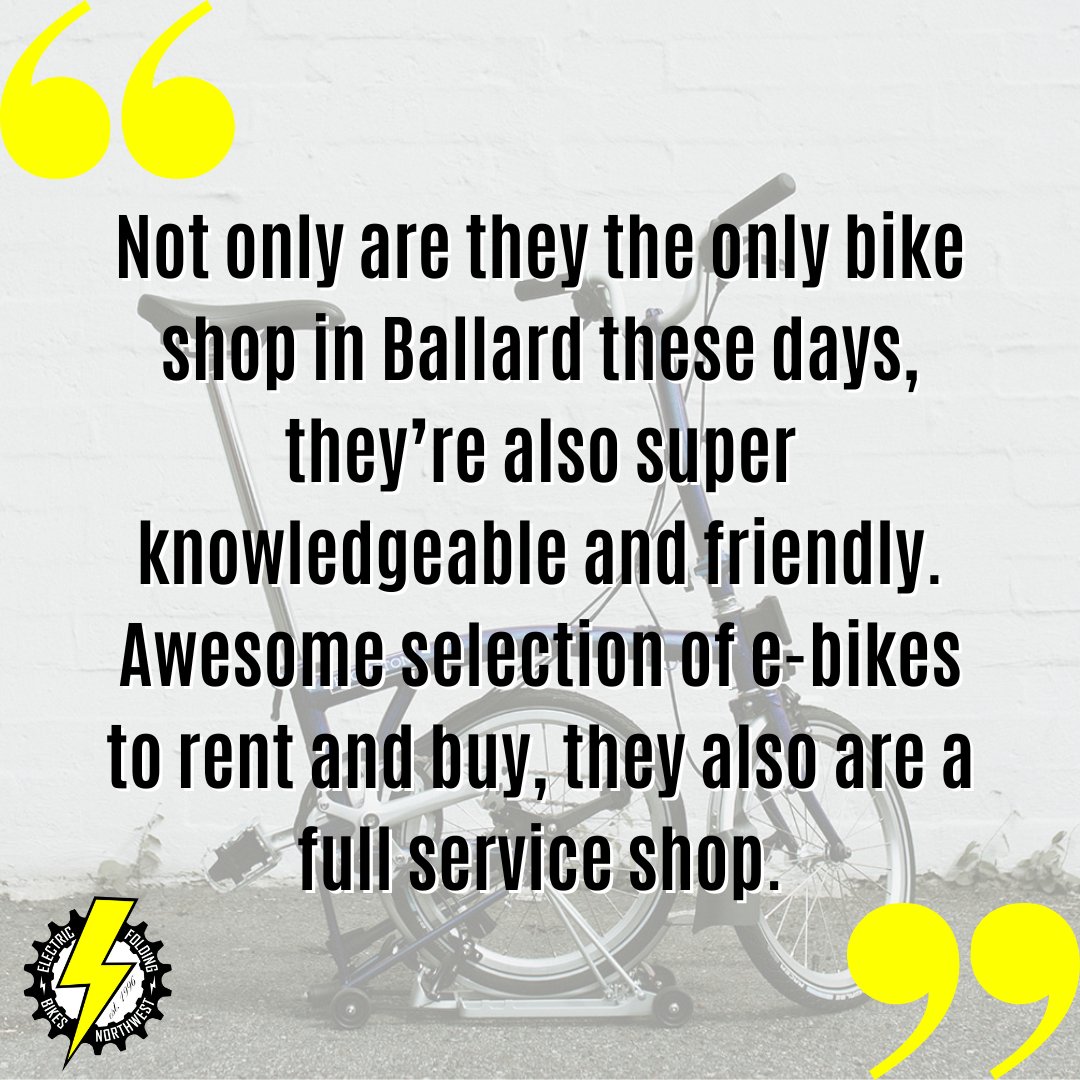 Always happy to help!

#ElectricFoldingBikesNW #ElectricFoldingBikes #bikeshop #review #happycustomer #Seattle #Ballard #PNW #ebike #electricbike #foldingbike #ShopLocalRideGlobal