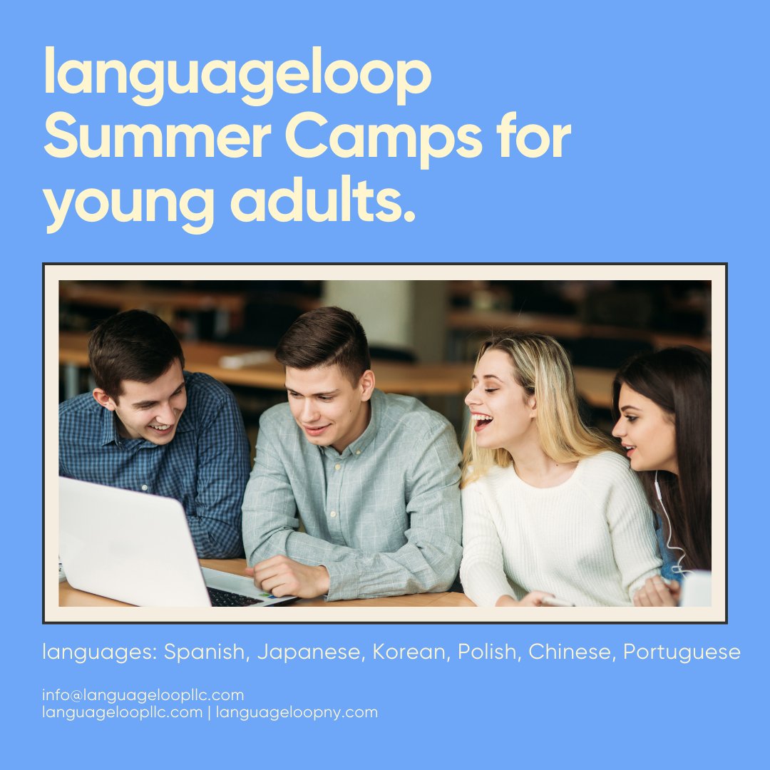 want to spend your summer learning a language? more info: languageloopllc.com/language-summe… #NYC #NewYork #Chicago #Loop #Indiana #Seattle #stlouis #Ohio #Texas #michigan #languageschool