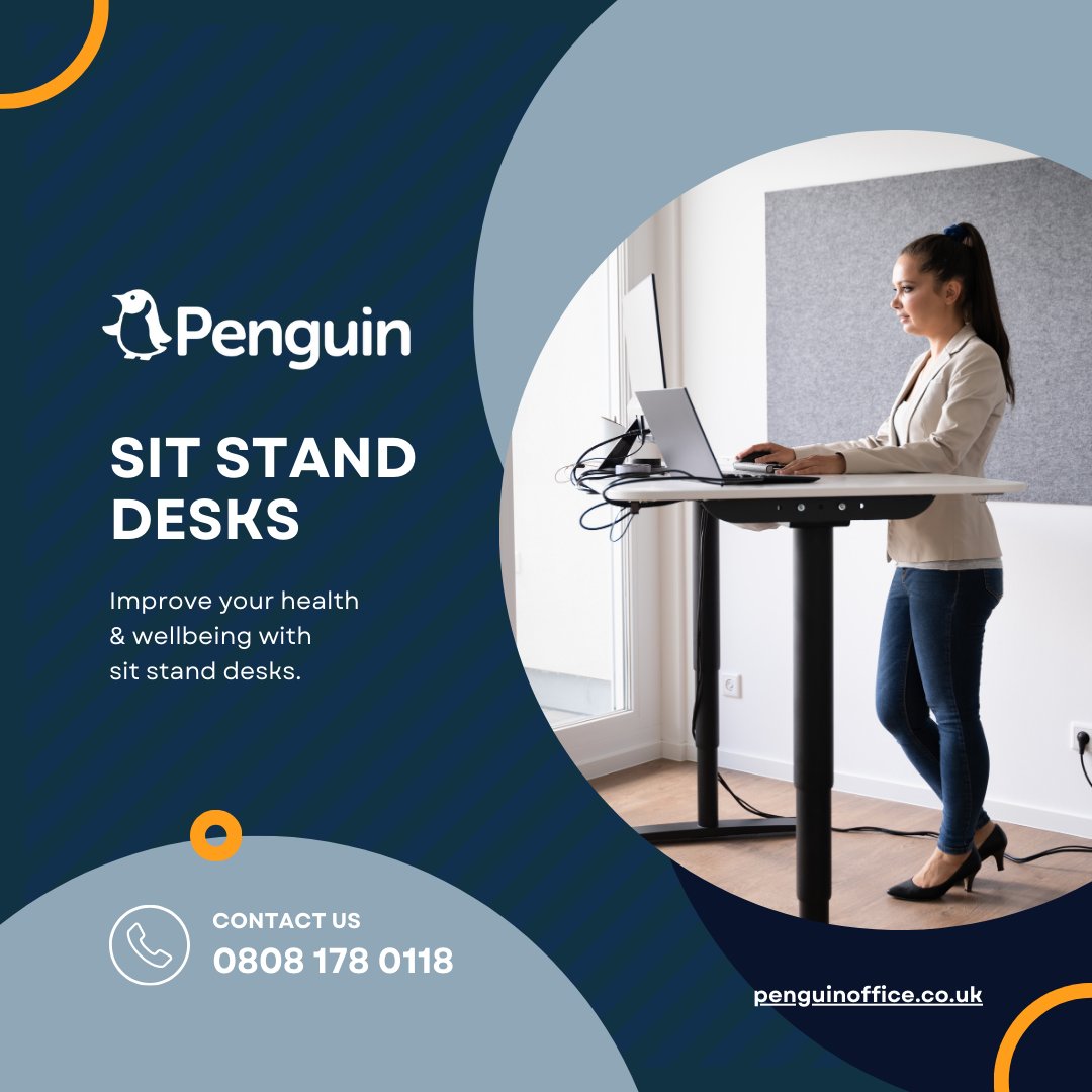 Optimising your work position. 🐧🐧🐧

Do you sit at your desk for long periods of time? Do you have back pain? A sit stand desk might be just the answer! 

SHOP NOW> penguinoffice.co.uk/search?term=si…

#workplacesupplies #sitstanddesk #worcestershirehour