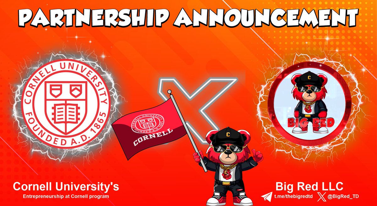 HorseRwa's tweet photo. Thrilled to announce our official partnership with Cornell University's Entrepreneurship at Cornell Program! 🌟 Moving forward, we'll be working hand in hand, ensuring seamless coordination &amp; fostering innovation. Get ready $AVAX #BigRed #Cornell #yellcornell $TD https://t.co/aVr9hhPp5W