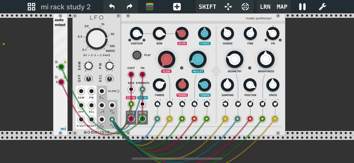 morshedi_masoud's tweet photo. hi dear friends
series of mi rack studies will be uploaded
i think miRack can be more powerful than VCV Rack too
its a nice and charming  software with lots of synths
i hope to share here some of them
#electronicmusic
#sounddesigning
#sounddesigner
#software
#mirack
#mi_rack https://t.co/qPgan3HLay