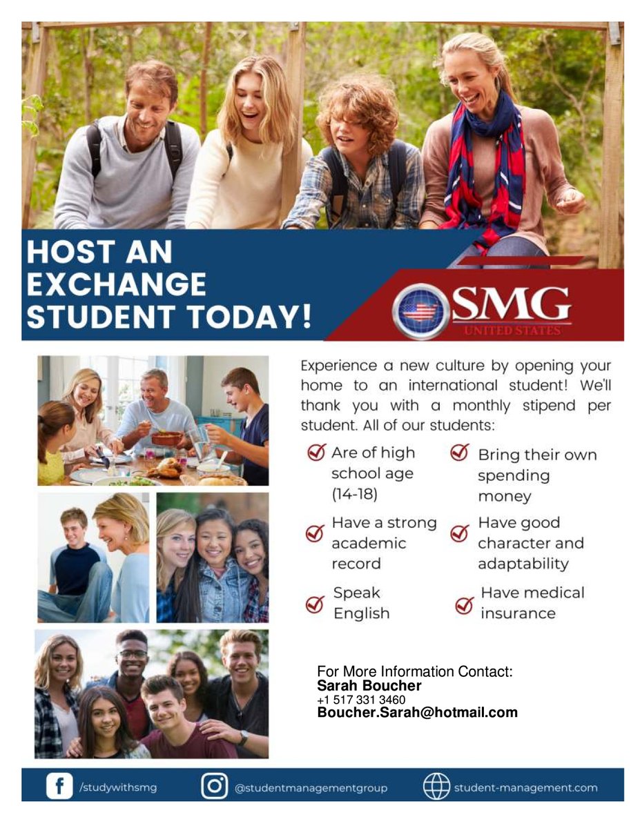 JpsIntlStudent's tweet image. #HOSTING can change your WORLD!

@JenisonStudents  from Brazil, Italy, S. Korea, Germany &amp;amp; Spain need host families. Contact us for 24/25 exchange student bios.