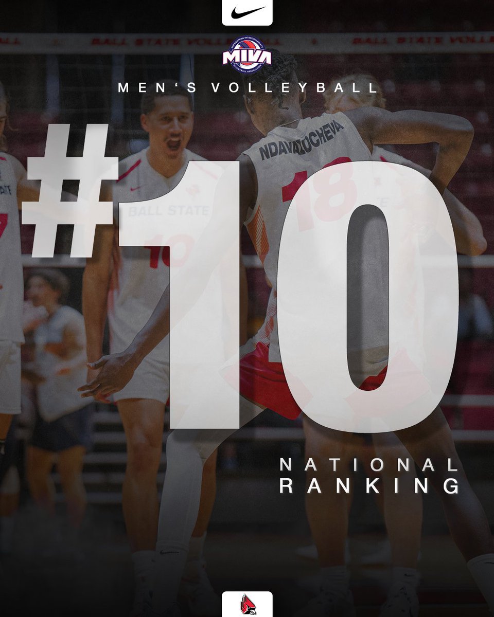 Moving into the top 10 of the @AVCAVolleyball national rankings before the @MIVAVolleyball semifinals 📈 #ChirpChirp x #WeFly