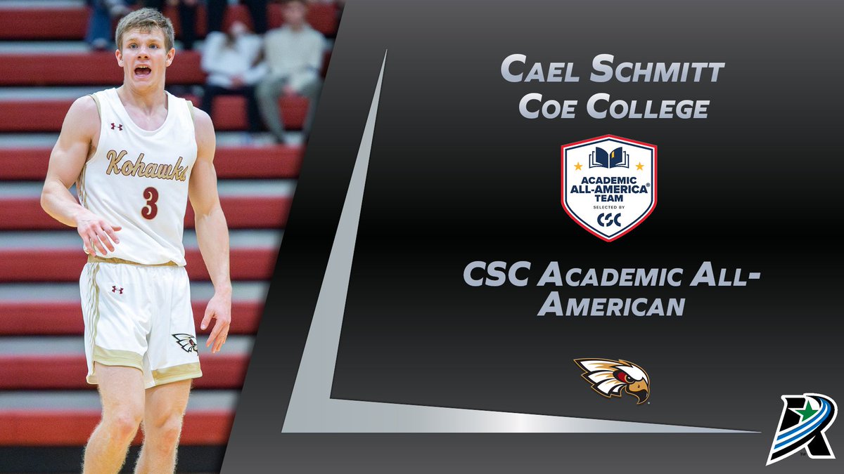 American Rivers Conference (A-R-C) (@amerriversconf) on Twitter photo M🏀: <a href="/CoeAthletics/">Coe Athletics</a> Cael Schmitt Named <a href="/CollSportsComm/">College Sports Communicators</a> Academic All-America Team Member of the Year!
#rollriversMBB
📰: bit.ly/3vRqVHm M🏀: <a href="/CoeAthletics/">Coe Athletics</a> Cael Schmitt Named <a href="/CollSportsComm/">College Sports Communicators</a> Academic All-America Team Member of the Year!
#rollriversMBB
📰: bit.ly/3vRqVHm