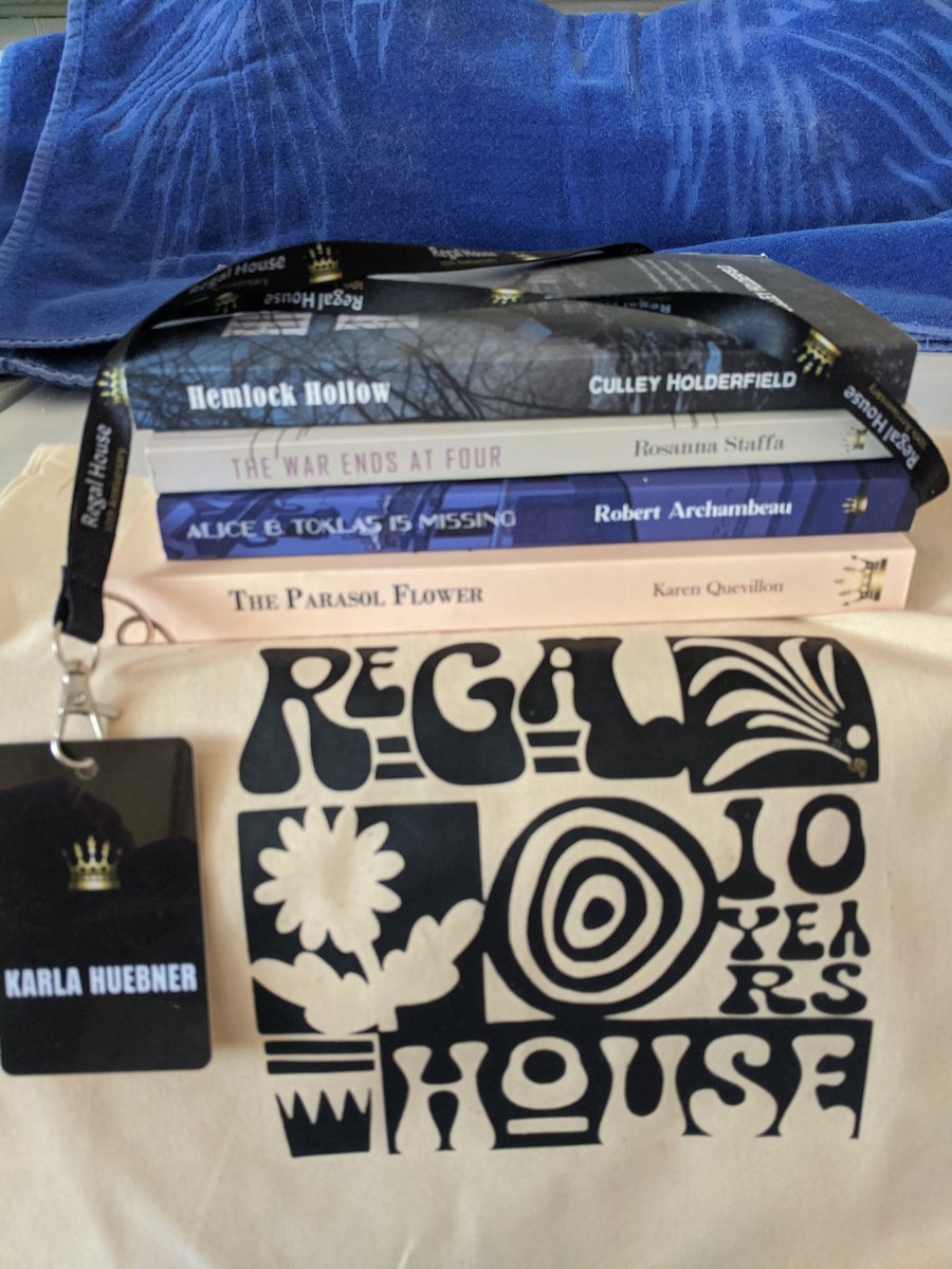 Home from the @RegalHouse1 10th anniversary celebration with books and stuff! It was lovely hanging out with fellow authors and our editorial team. #books #Publisher