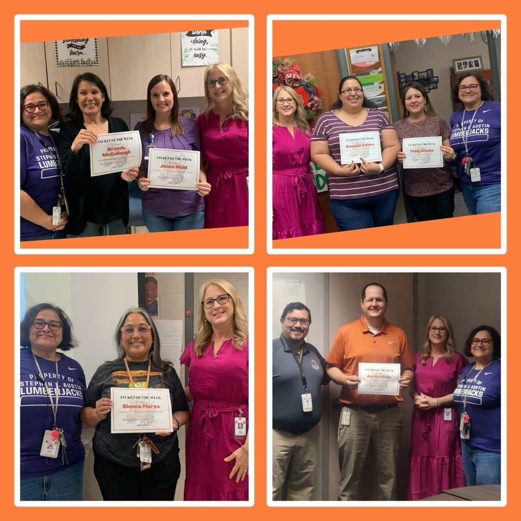 Mrs. McCullough, Mrs. Muhl, Ms. Valdez, Mrs. Blanco, Ms. Flores, and Dr. Webb our our JACKETS OF THE WEEK! They went above and beyond behind the scenes of Jacket Day to help make it a great success. We appreciate you!! #JOW #JPND