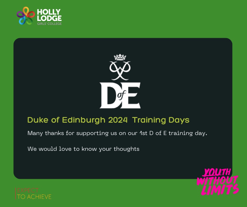 D of E training day  feedback 🏕️

We love to hear from our parents / carers, please DM what you found useful from the training session? 

#hollylodgelife #expecttoachieve #dofebronze