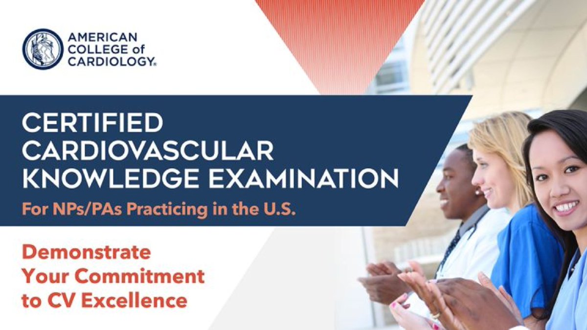Deadline for May CCKE! 📢 Strengthen professional accomplishments and enhance your professional reputationwith ACC's CCKE! Tailored for NPs/PAs practicing in the U.S., the exam consists of 150 multiple-choice questions covering the field of CVD. bit.ly/3uBiK13