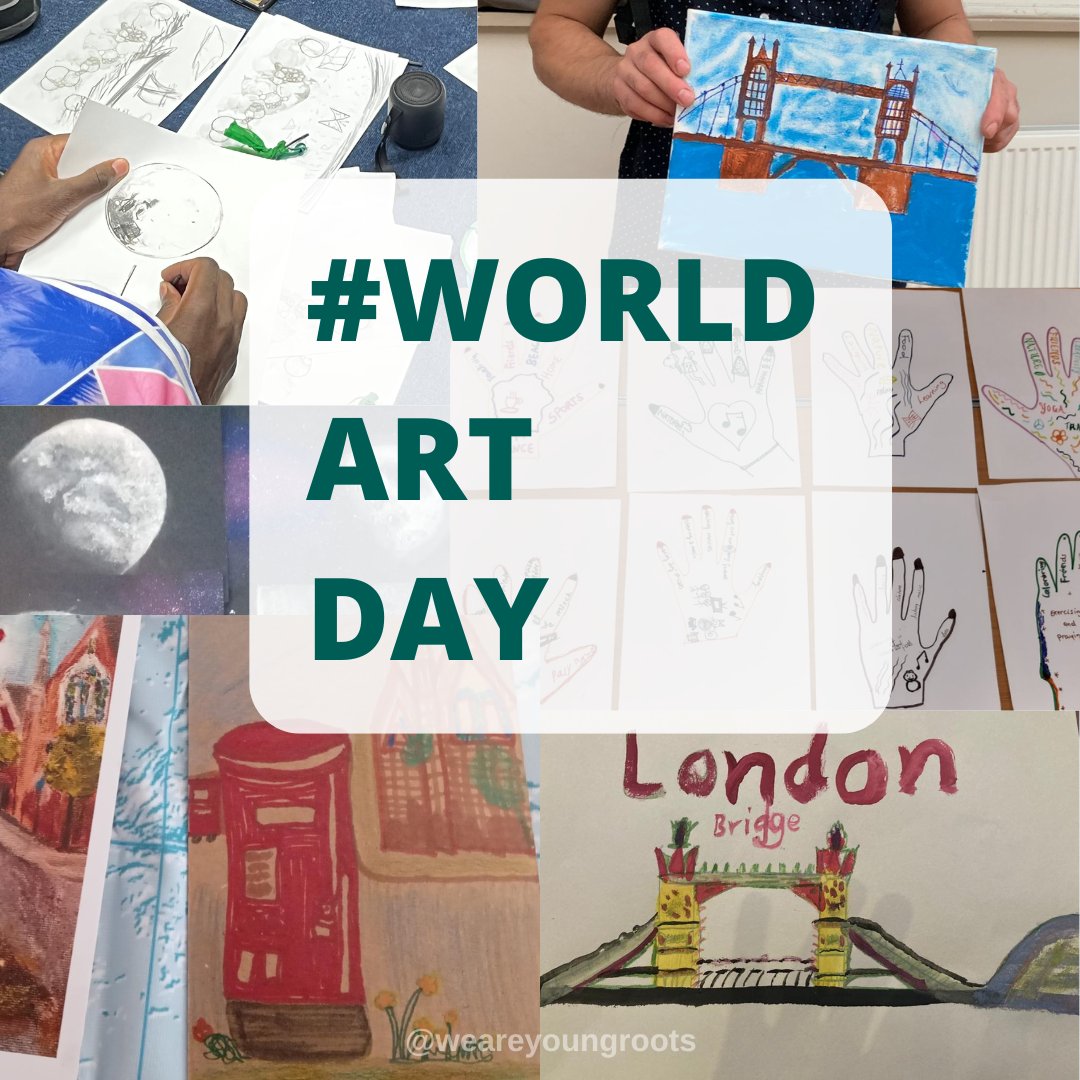 On #WorldArtDay we’re looking back at brilliant artwork by young people at our activities. We’re so pleased to collaborate with organisations including @KazzumArts @Talitha_Art @Babylonproject1 @artrefugeuk who support young people to explore art through person-centred sessions.