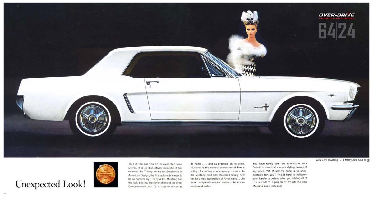 She's 60 this week! The Ford Mustang was introduced to the press on April 14, 1964 & to the public on April 17, 1964.  Read all about it & see the 27 page Mustang Introductory Press Packet Here: over-drive-magazine.com/2022/09/15/196… #Fordmustang #Fordperformance #Automotive #automotivehistory