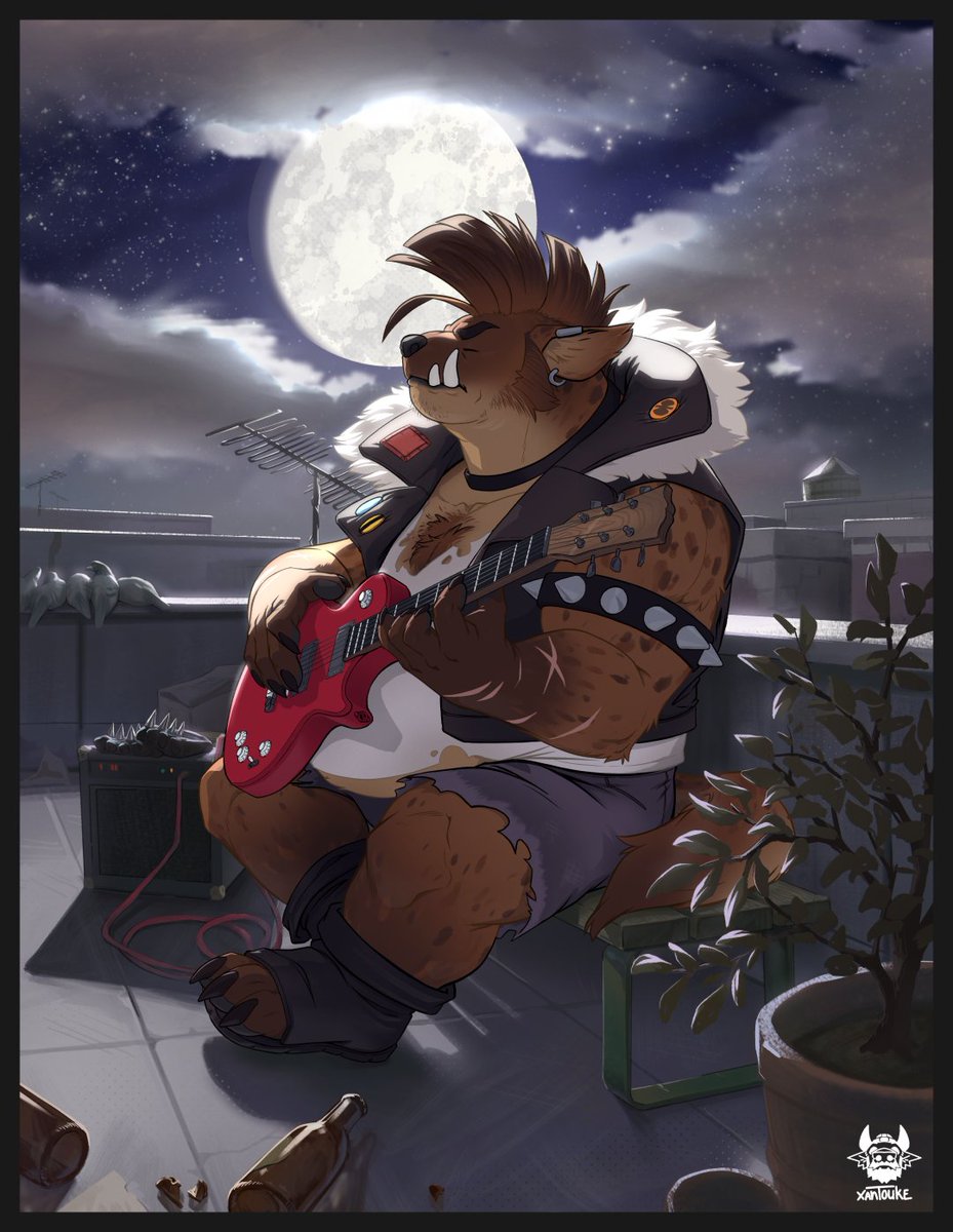 Another look on Rox's time alone. He's had his guitar at a young age, playing songs that let him yell and make loud music. From rock to punk to metal. But in the stillness of the late hours, he'll play the slow and somber lyrics; Audioslave - Last Remaining Light 🎨👉 @Xantouke