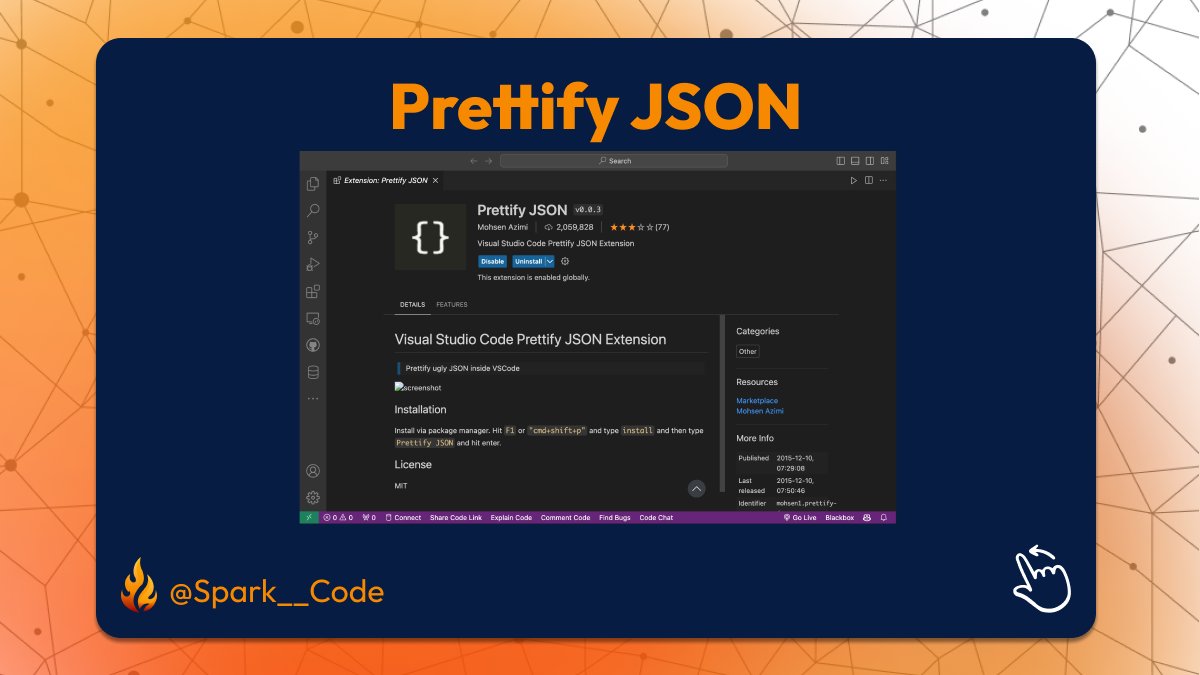 Spark__Code's tweet image. #vscode extensions you didn't know that can be really handy!
#Part 13

#SparkCode #tech #SoftwareDevelopment #WebsiteDevelopment #mobiledevelopmentcompany #SoftwareEngineering #DreamsComeTrue #creativity #GraphicDesign #programming #development #exciting #inspiration