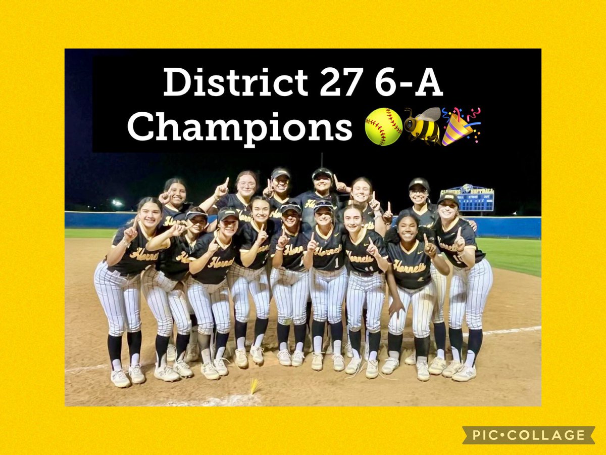 Congrats to our East Central Hornets 🥎🏆 These Ladies and the coaching staff, have been working hard towards this goal and have not taken a day off since the day they walked off the field in Corpus last May. EC Nation get ready for another run… #OnTheHunt🏆 #ECSB🥎💛🖤🐝