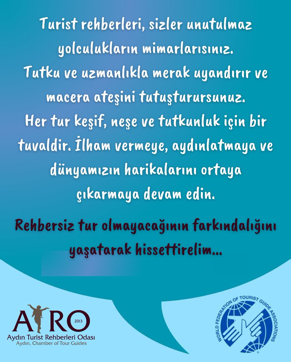 Rehbersiz Tur Olmaz #RehbersizTurOlmaz #atro