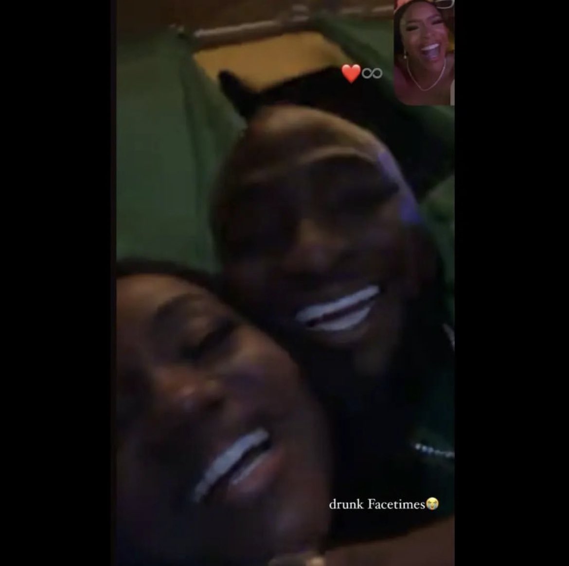 FaceTiming with my baby, Davido. I love you for life my baby. 🤭😍❤️