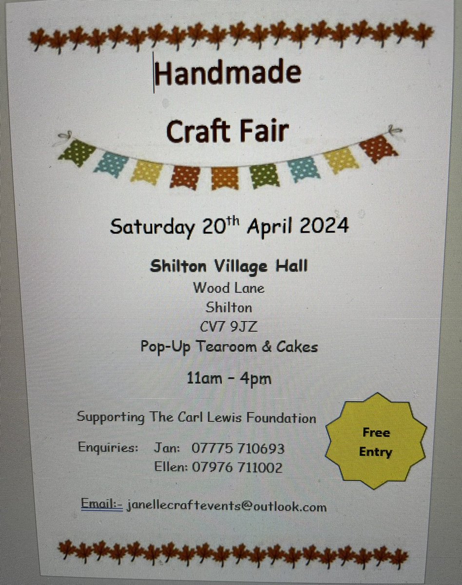 This is where we will be this coming Saturday. Please do pop along if you’re local as we’d love to see you!