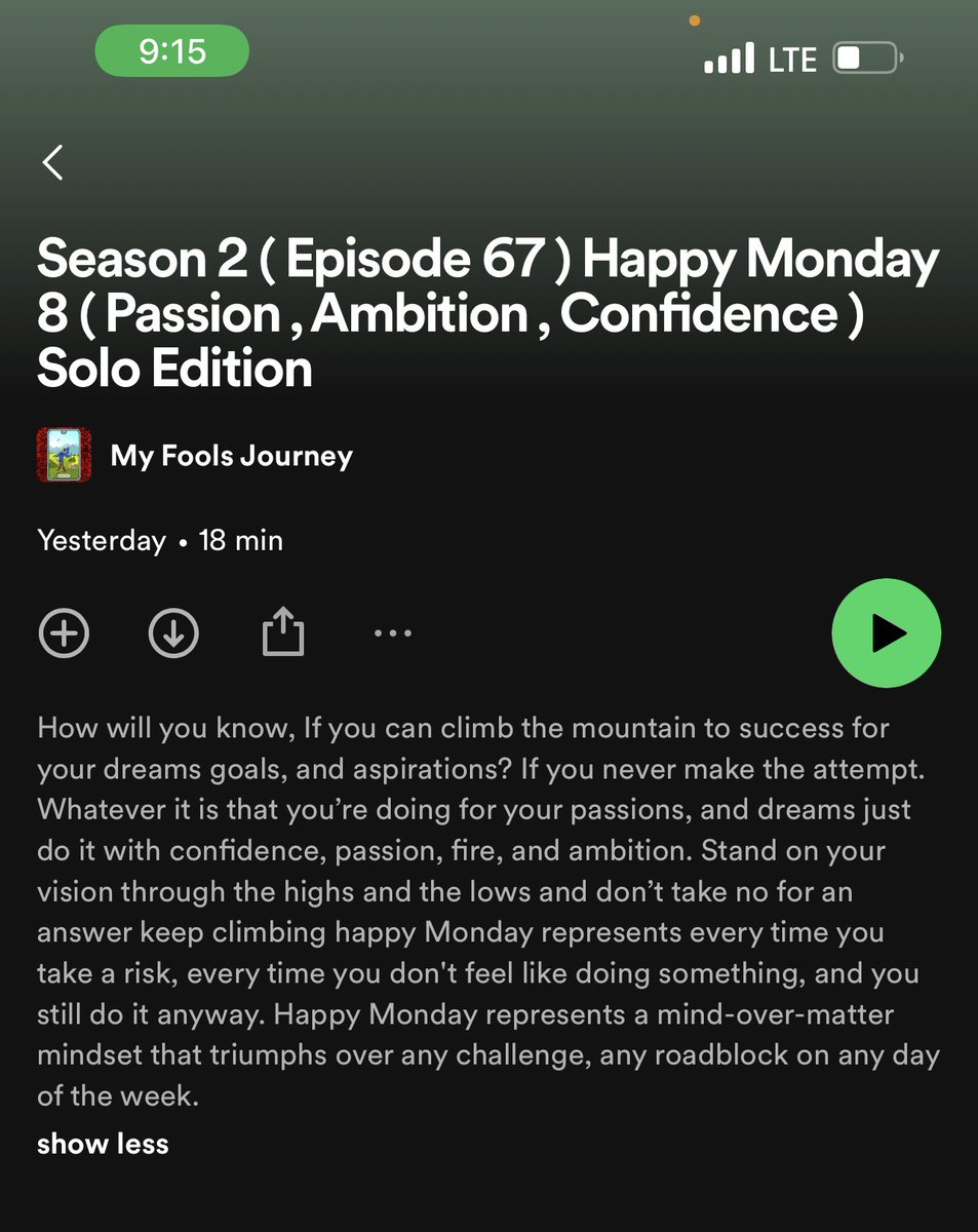 MyFoolsJourney's tweet photo. New Episode Out Now 

Episode 67

“ Happy Monday 8 “ 
Passion, Ambition, Confidence 

Listen &amp; Stream “MyFoolsJourney “ On 👇🏽👇🏽👇🏽

Listen Here 👉🏽 https://t.co/Gu4Dw0EPpQ

SpotifyPodcast,applepodcasts, Amazonpodcast,
#podcast #podcastandchill #podcasting #podcasts https://t.co/pU2i4gjq40