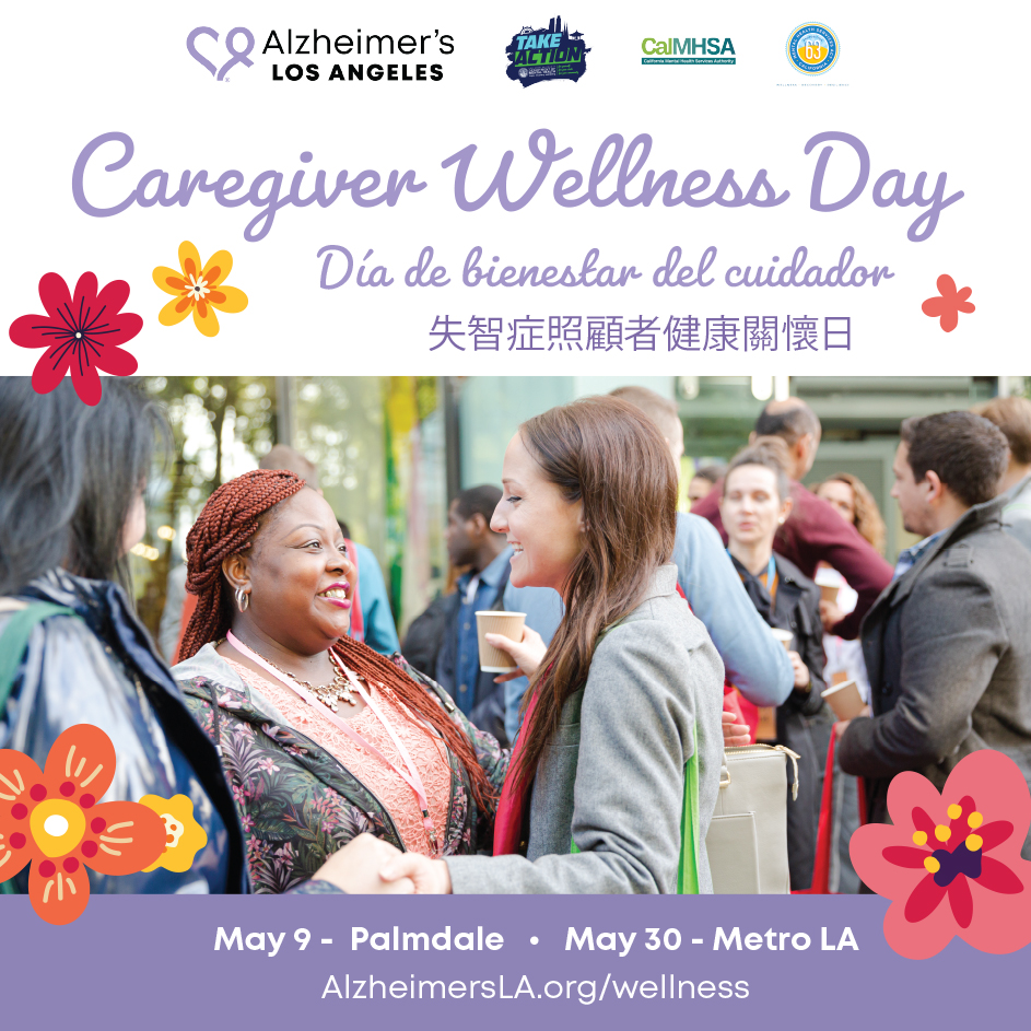 ATTENTION ALZHEIMER’S & DEMENTIA CAREGIVERS! We’d love to spoil you -- You deserve it! JOIN US for a day of relaxation, pampering, food, education, connections + more! Free with registration! INFO/RSVP: AlzheimersLA.org/day