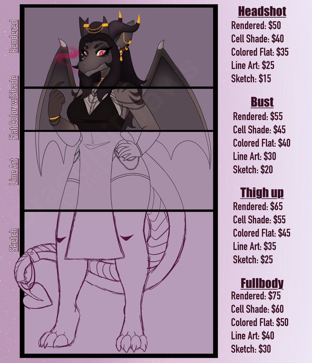 DraconiiDraws's tweet photo. C0mmissi0n  prices please dm me here or on Discord with the same username https://t.co/6JbogDPyvT