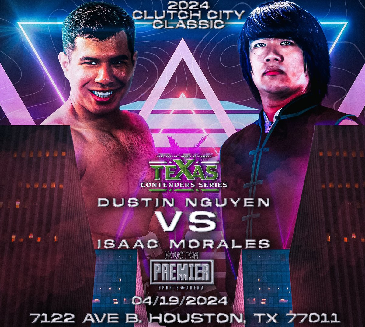 🚨MATCH ANNOUNCEMENT 🚨 Submission Match: @TooStrongIsaac v @WindDragonDN #ClutchCityClassic • 4/29 • 8PM Houston Premier Arena Live on @indiewrestling 🎟️: eventbrite.com/e/clutchcity-c…