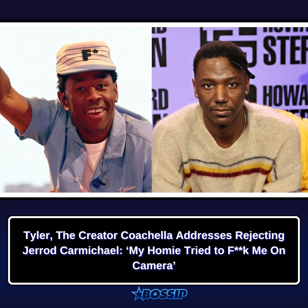 Tyler, The Creator Coachella Addresses Rejecting Jerrod Carmichael: ‘My Homie Tried to F**k Me On Camera’ bit.ly/3TXarWg 📸: Getty