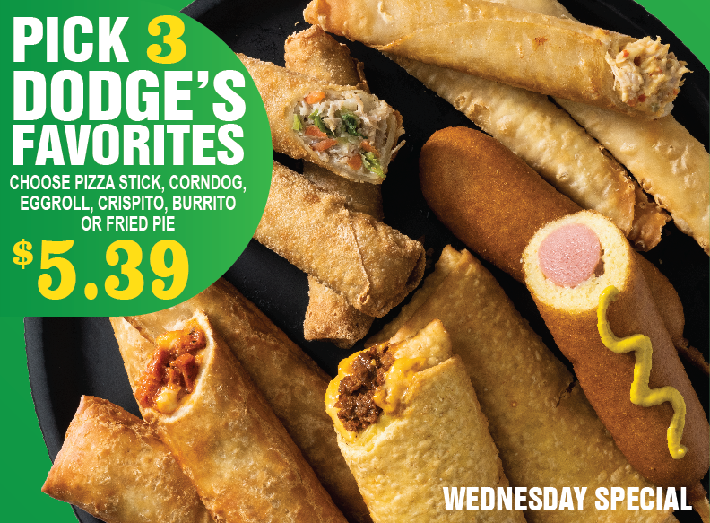 Snack your way through the mid-week slump.

#dodges #dailyspecials #humpday