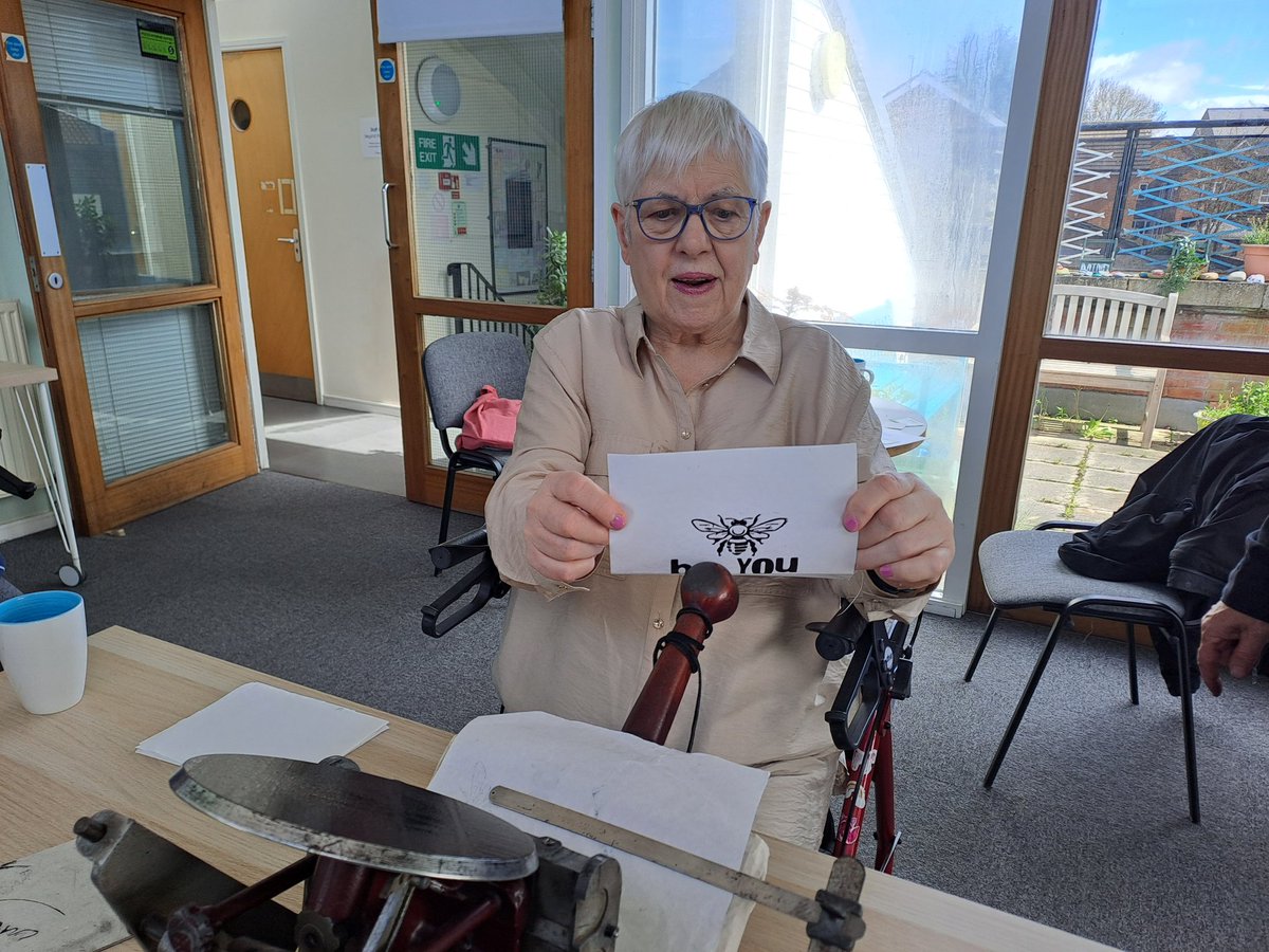 Today we had our second Advocacy Art Group with <a href="/HodgkinsSL/">🖍️Stephen Lee Hodgkins🔋</a> Our next one is at York Mind Highcliffe House Highcliffe Court York on Monday 20 May 2024 10am until 12pm.  Here one of the Trustees was using a old printer
