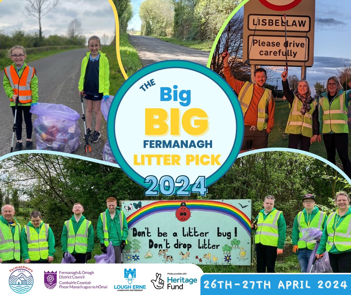 😀#MotivationMonday ❓Have you signed up for the @loughernelp's Big Big Fermanagh Litter Pick on 26 & 27 April 2024? Closing date: Wed 17 April 2024👉bit.ly/3UjHG6n 🌏This is your chance to help keep our District clean & protect the environment #FODC #LeaveNoTrace