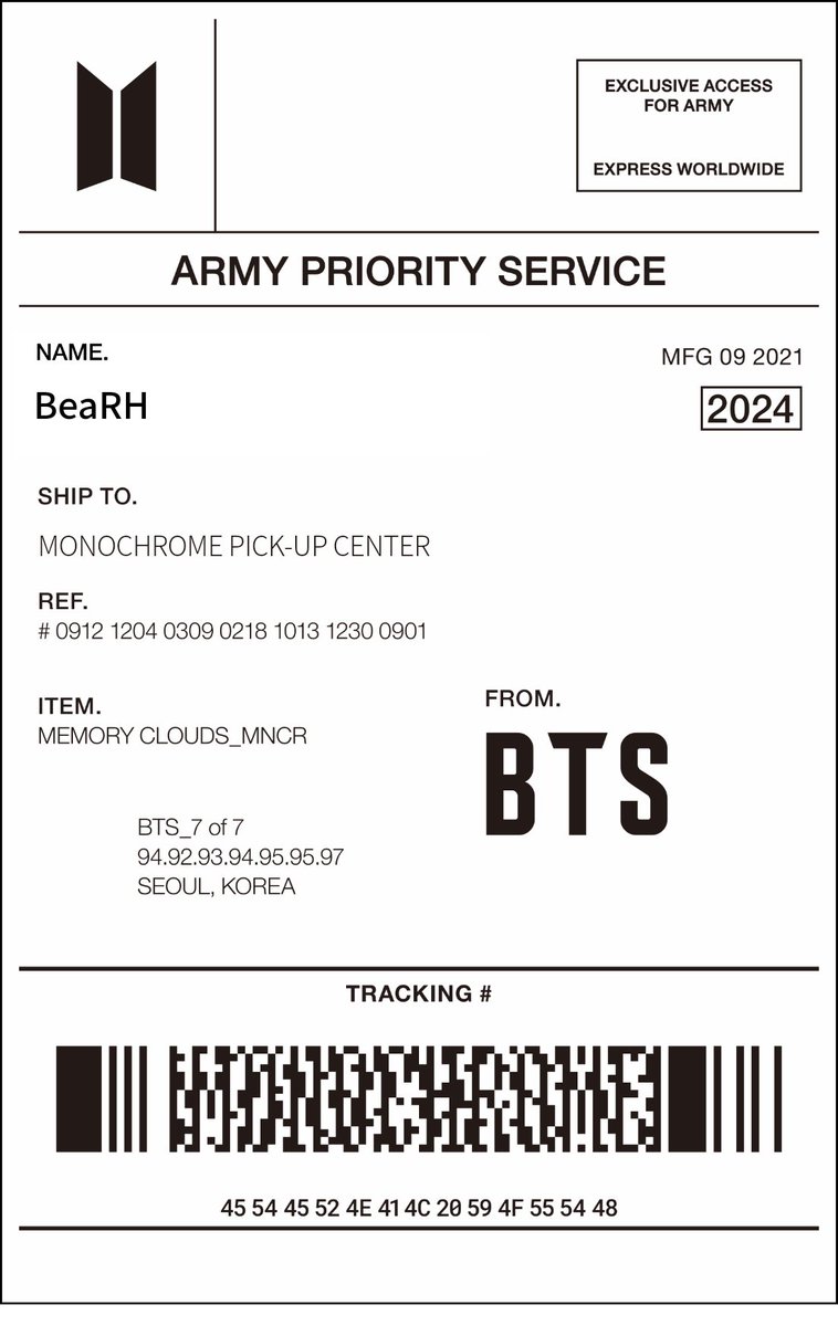 BeaRH699's tweet photo. @bts_bighit OMG TENGO EL MIO 
NI IDEA Q SERA PERO FELIZ 😊😊 https://t.co/y94FxCREzl