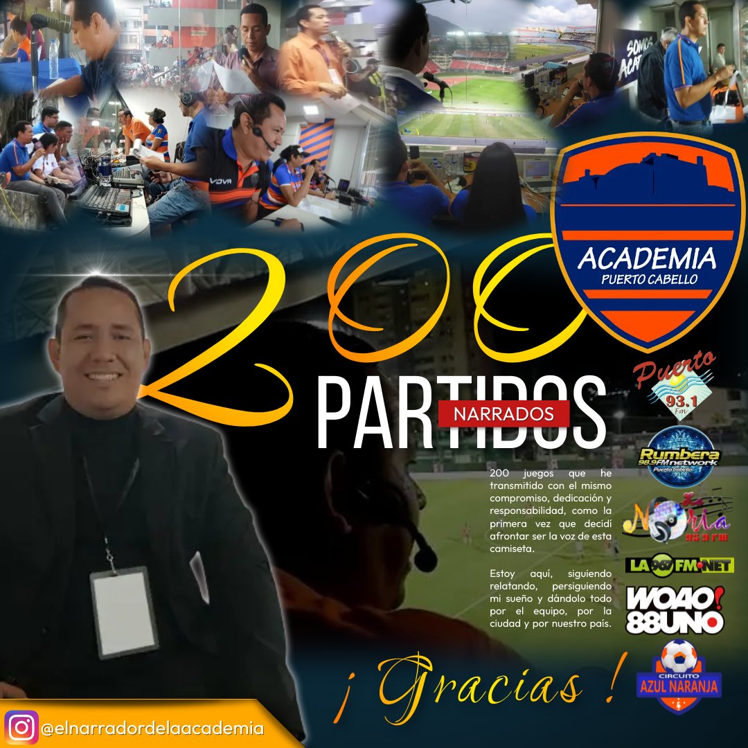 Orlando_Jesus's tweet photo. 200 juegos que he transmitido con el mismo compromiso, dedicación y responsabilidad, como la primera vez que decidí afrontar ser la voz de esta camiseta.

Estoy aquí, siguiendo relatando, persiguiendo mi sueño y dándolo todo por el equipo, por la ciudad y por nuestro país. https://t.co/zzYaEawcTj