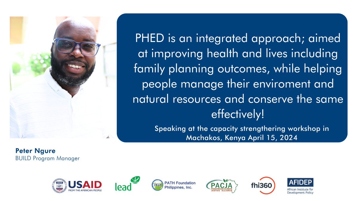 #BUILDProject is determined to train people from different sectors begin looking at issues in an integrated way #PHED #ClimateChange #FamilyPlanning #ReproductiveHealth #Population @PACJA1 @Leadsea_ @FHI360 @_PFPI @USAIDGH @USAIDEastAfrica