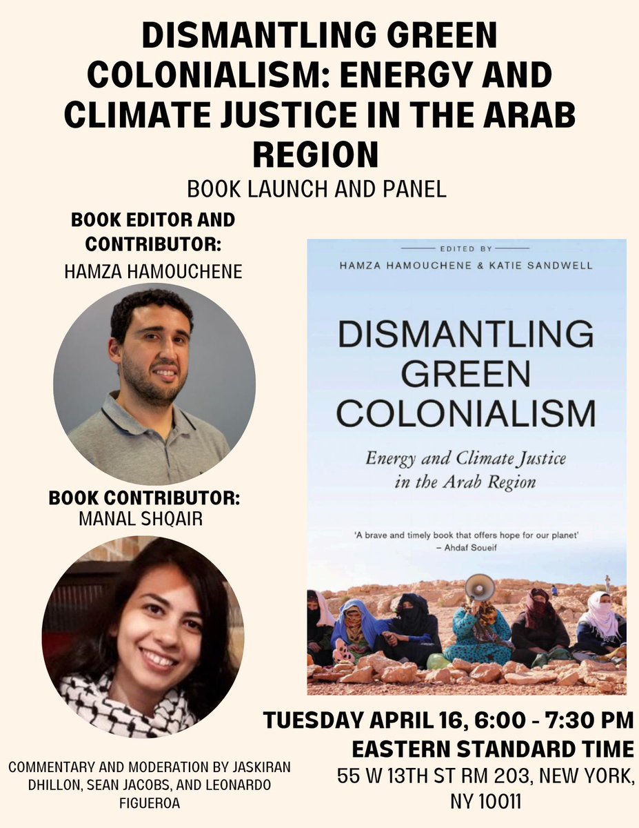 If you are in New York, don't miss this book launch at @TheNewSchool tomorrow Tuesday at 6pm with @shqair_manal @NewSchool_IA @NewSchoolTEDC @MilanoSchool