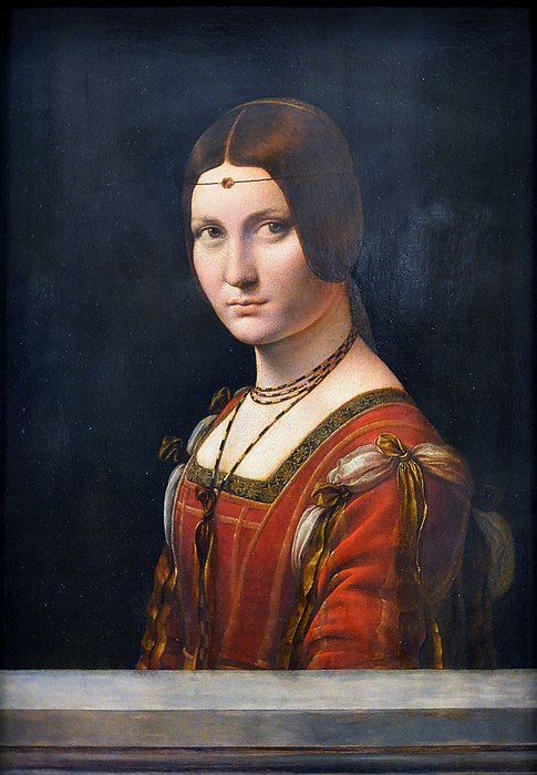 #QuadroDelGiorno
🎨#LeonardoDaVinci (Anchiano, #15aprile 1452 – Amboise, 2 maggio 1519) - Belle Ferronnière, 1490-1495 circa.
Olio su tavola di noce: 63×45 cm.
Museo del Louvre, Parigi