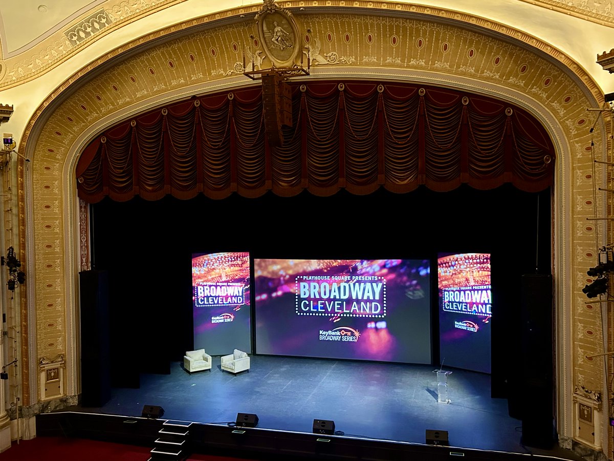 The stage is set for another @KeyBank Broadway Series Announcement! 🎉 Tune in to the live stream tomorrow via our Facebook or YouTube page or via the link ➡️ bit.ly/3LjeJ46.✨ #BROADWAYCleveland