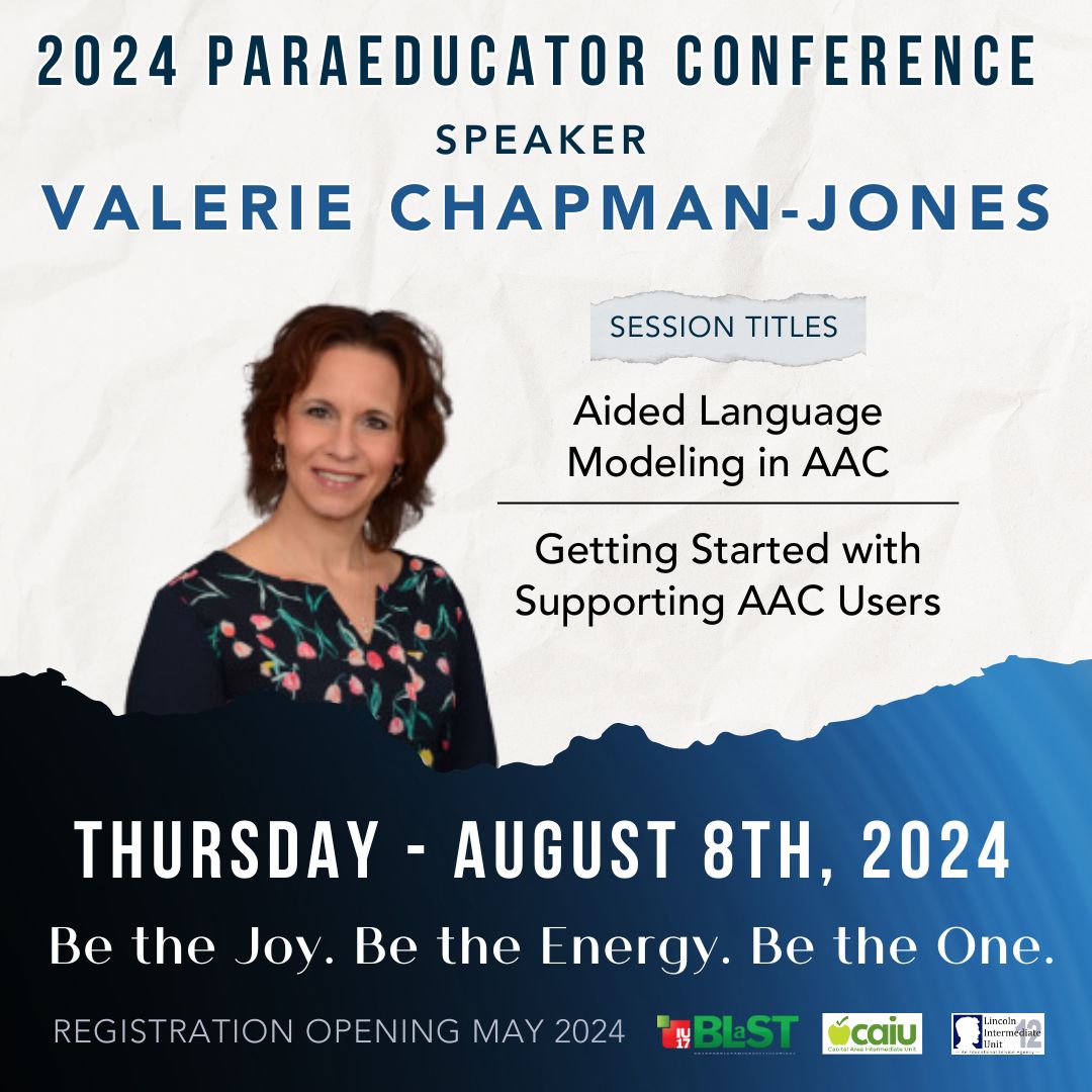 Be the Joy. Be the Energy. Be the One. 👋 This year there will be 20+ sessions available to choose from at the 2024 Paraeducator Conference! Be on the lookout 👀 for more session announcements! @LincolnIU12 @CAIU #paraeducator #paraeducatorconference2024