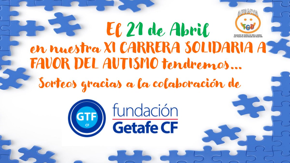 Seguimos con los sorteos, está vez <a href="/fundacionGTF/">Fundación Getafe CF</a> nos a donado productos del equipo. Importante no tires tu dorsal porque será tu número para participar. 💙⚽💙
#Getafe #getafeclubdefutbol  #Afanya #carrerasolidaria