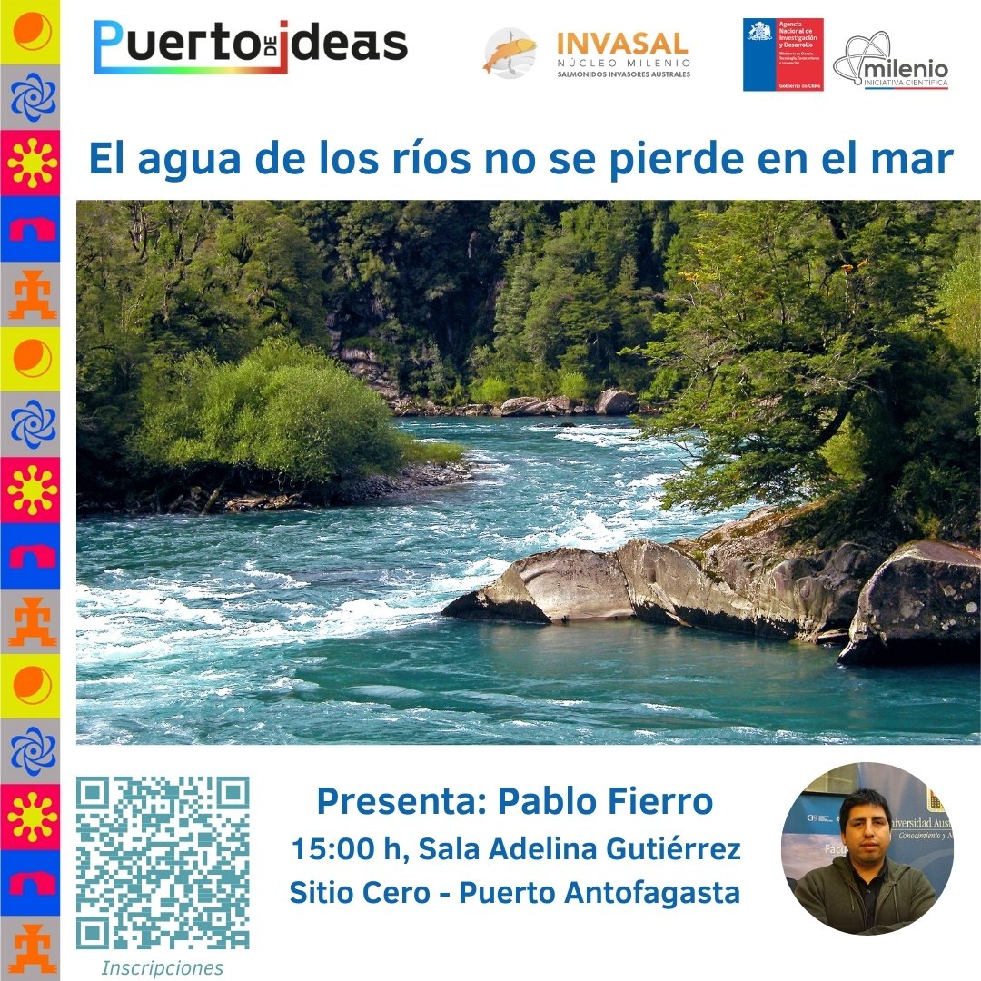 INVASAL (@invasalcl) on Twitter photo 📢Dr. <a href="/plecoptero/">pablo fierro</a> de @invalsacl y <a href="/cienciasuach/">Facultad de Ciencias, UACh</a> es invitado al Festival <a href="/puertodeideas/">Puerto de Ideas</a> Antofagasta a exponer sobre la importancia biológica de los invertebrados. 🦟
19 de abril 15:00 hrs. Sitio Cero Antofagasta.
Noticia completa: n9.cl/p2bk10 <a href="/CentrosAnid/">Centros ANID</a> 📢Dr. <a href="/plecoptero/">pablo fierro</a> de @invalsacl y <a href="/cienciasuach/">Facultad de Ciencias, UACh</a> es invitado al Festival <a href="/puertodeideas/">Puerto de Ideas</a> Antofagasta a exponer sobre la importancia biológica de los invertebrados. 🦟
19 de abril 15:00 hrs. Sitio Cero Antofagasta.
Noticia completa: n9.cl/p2bk10 <a href="/CentrosAnid/">Centros ANID</a>