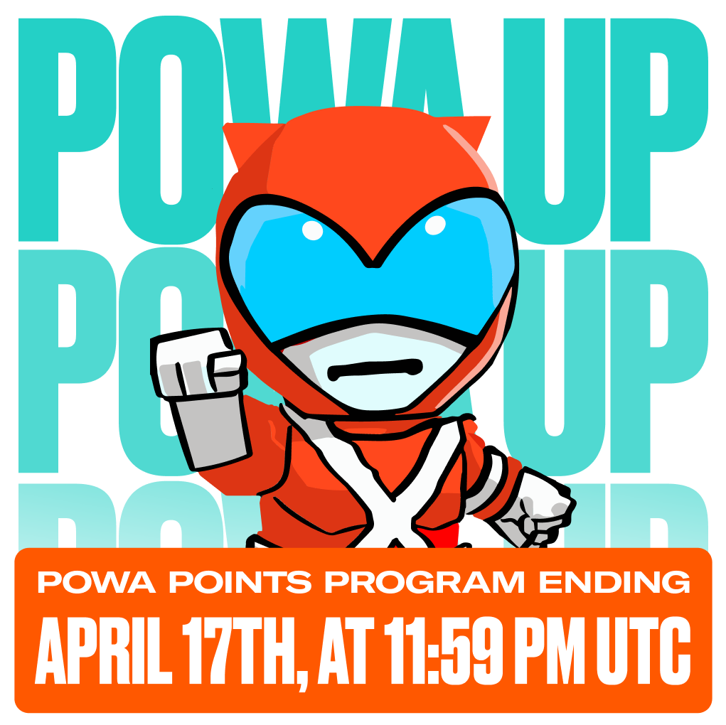 SovrynBTC's tweet photo. The POWA Points Program is ending, last chance to get in!

The program will officially close on April 17th at 11:59 PM UTC. 

It's been an exhilarating journey, bringing us even closer to our incredible Community.

Prepare for the $POWA token on Runes Protocol post-Halving. https://t.co/a2CFdNmahu