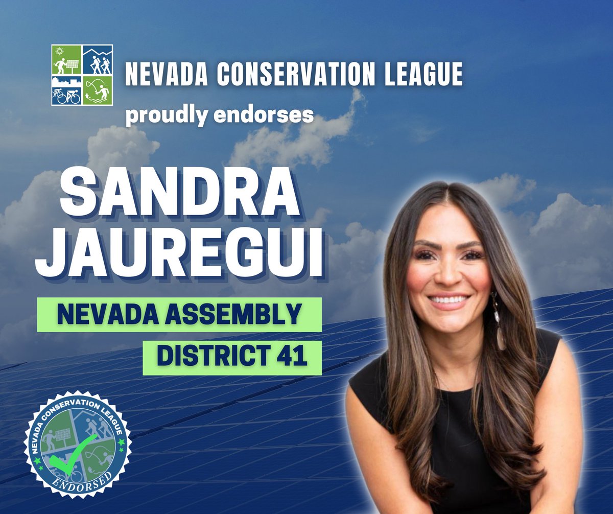 Get ready to step into the great outdoors with Assemblywoman @sandra4nv. Her dedication to connecting Nevada's students with nature through innovative legislation showcases her commitment to education, health, and our environment. We're proud to endorse her for AD 41.